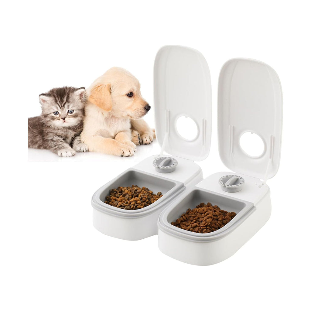 2 Meal Automatic Pet Feeder with Timer for Cats and Dogs-0