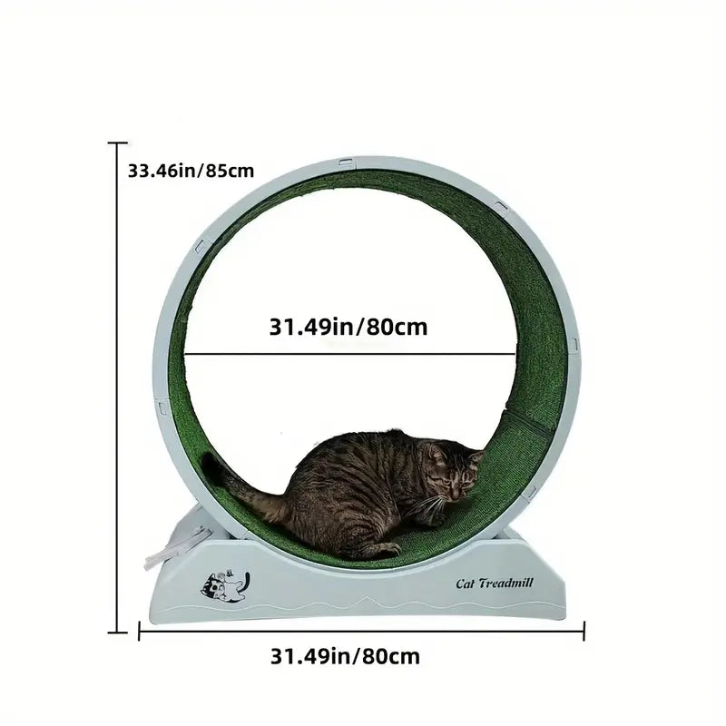 Pet Fitness Wheel - Interactive Treadmill for Cats and Dogs Grey