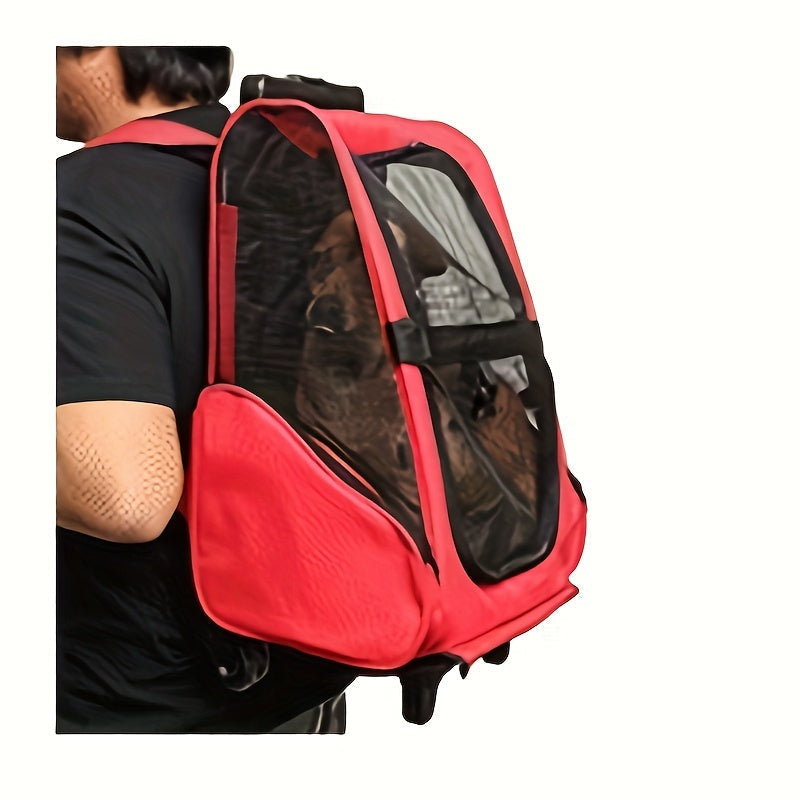 Multi-Purpose Pet Bag Foldable Travel Carrier with Wheels-2