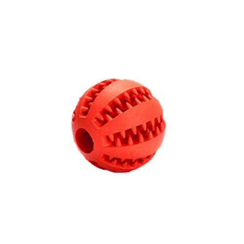 Dog Chew Toy Rubber Ball Treat Dispenser Dental Cleaning Training Play Ball