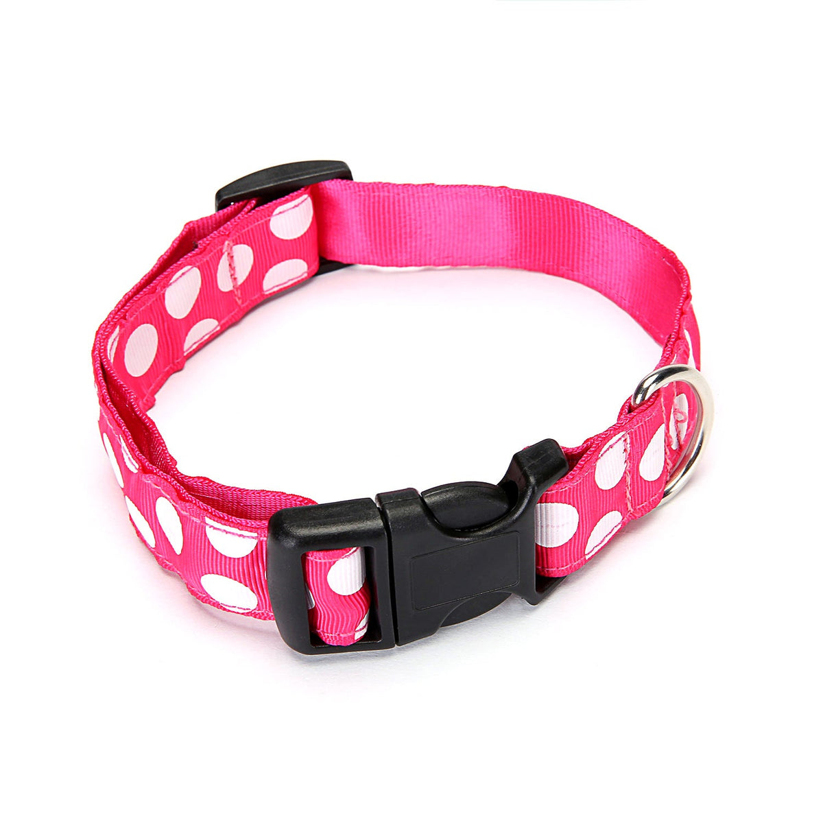 Polka Dot Polyester Dog Collar