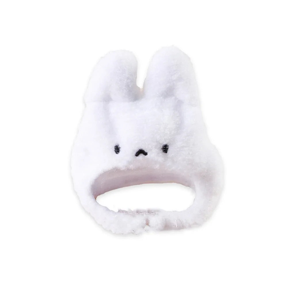 Lovely Accessories Cute Pet Head Hat Plush Elastic Noise Protection Dog Dress Up Cap Soft Warm Pet Costume Party Cosplay