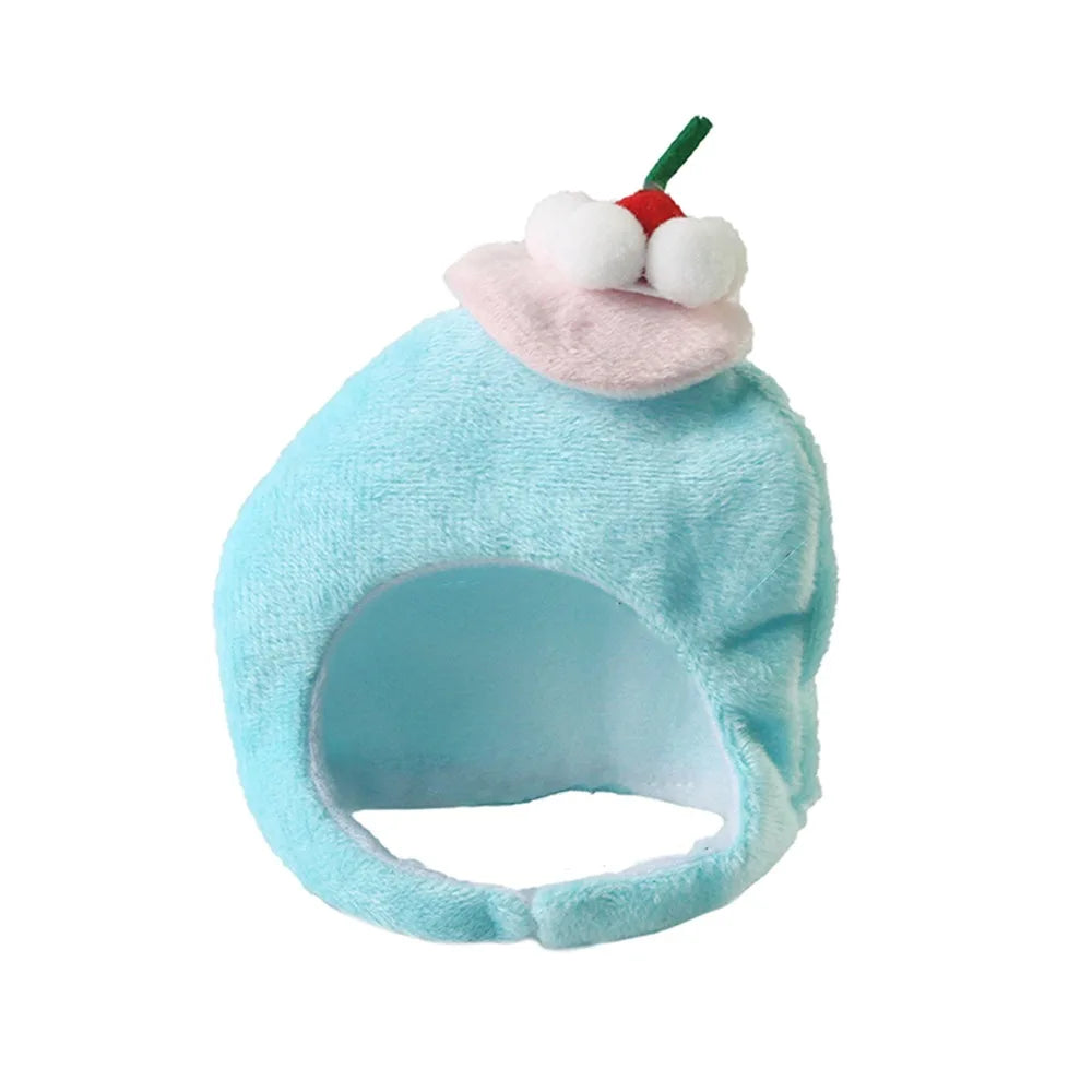 Lovely Accessories Cute Pet Head Hat Plush Elastic Noise Protection Dog Dress Up Cap Soft Warm Pet Costume Party Cosplay
