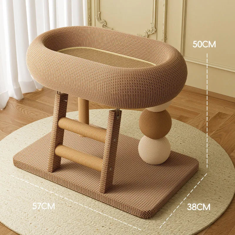for Cat Tree Stair Climbing Rack Combination Toy Scratch Ball Nest Play Sleep Integrated Scratch-resistant Trees and