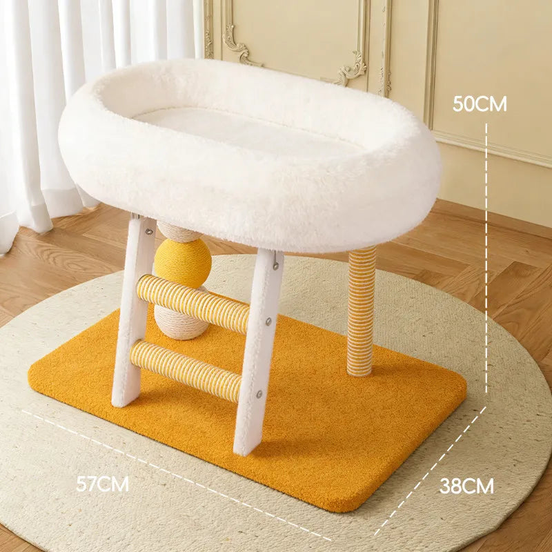 for Cat Tree Stair Climbing Rack Combination Toy Scratch Ball Nest Play Sleep Integrated Scratch-resistant Trees and