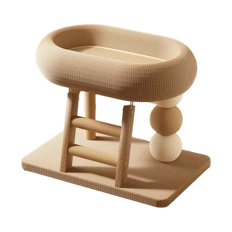 for Cat Tree Stair Climbing Rack Combination Toy Scratch Ball Nest Play Sleep Integrated Scratch-resistant Trees and