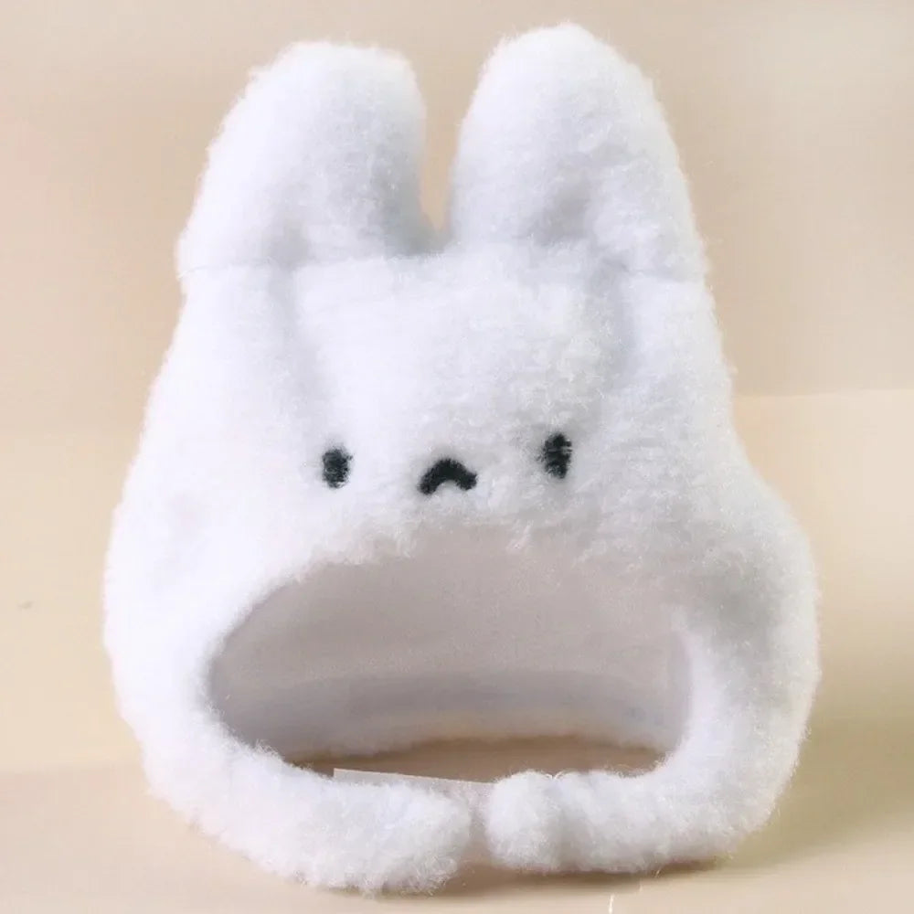 Lovely Accessories Cute Pet Head Hat Plush Elastic Noise Protection Dog Dress Up Cap Soft Warm Pet Costume Party Cosplay