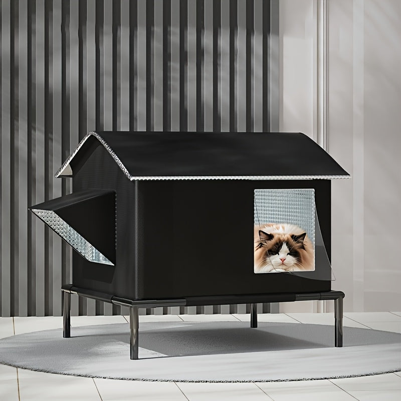 Four Seasons Outdoor Cat Shelter with Ice Box