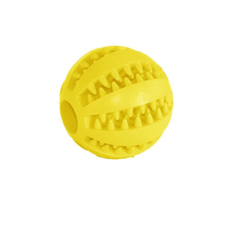 Dog Chew Toy Rubber Ball Treat Dispenser Dental Cleaning Training Play Ball