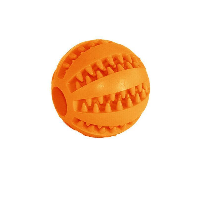 Dog Chew Toy Rubber Ball Treat Dispenser Dental Cleaning Training Play Ball
