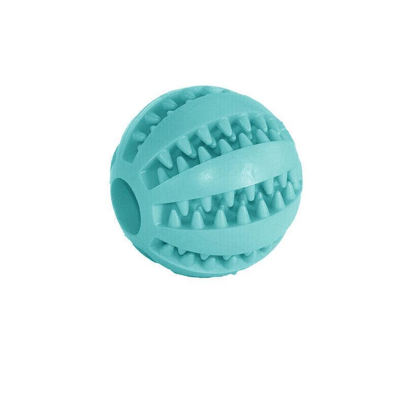 Dog Chew Toy Rubber Ball Treat Dispenser Dental Cleaning Training Play Ball