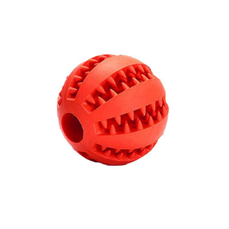 Dog Chew Toy Rubber Ball Treat Dispenser Dental Cleaning Training Play Ball