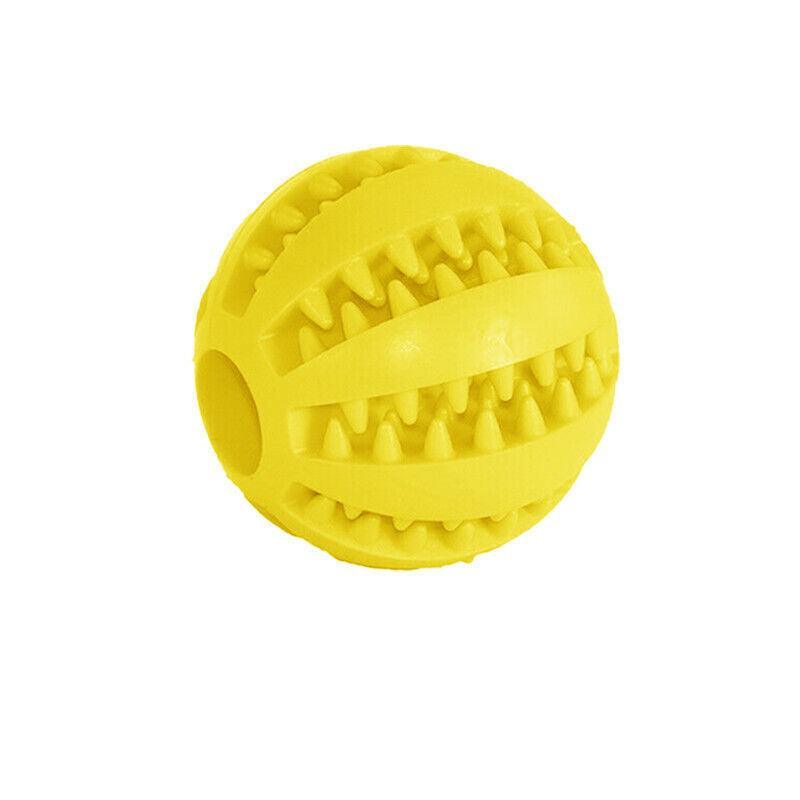 Dog Chew Toy Rubber Ball Treat Dispenser Dental Cleaning Training Play Ball