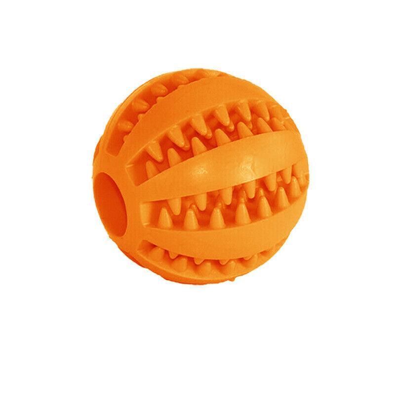 Dog Chew Toy Rubber Ball Treat Dispenser Dental Cleaning Training Play Ball