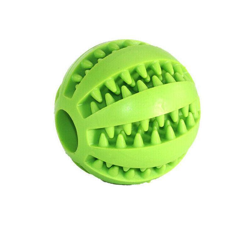 Dog Chew Toy Rubber Ball Treat Dispenser Dental Cleaning Training Play Ball