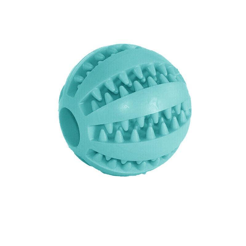 Dog Chew Toy Rubber Ball Treat Dispenser Dental Cleaning Training Play Ball